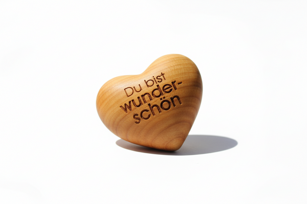 Thankgoods Holzherz Du bist wunderschön- Inspirierendes Geschenk mit Bedeutung