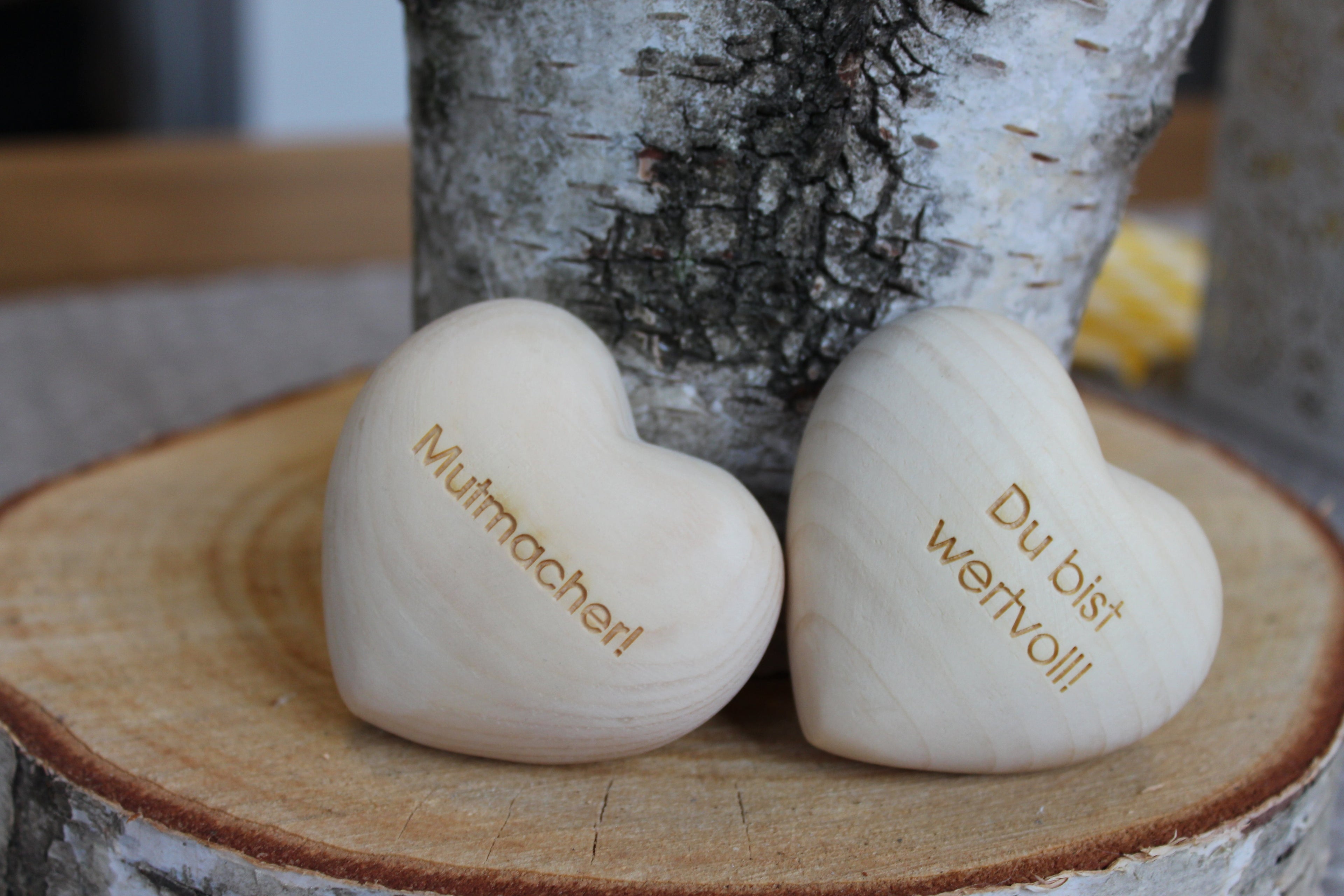 Thankgoods Pine Wood Heart You are valuable!