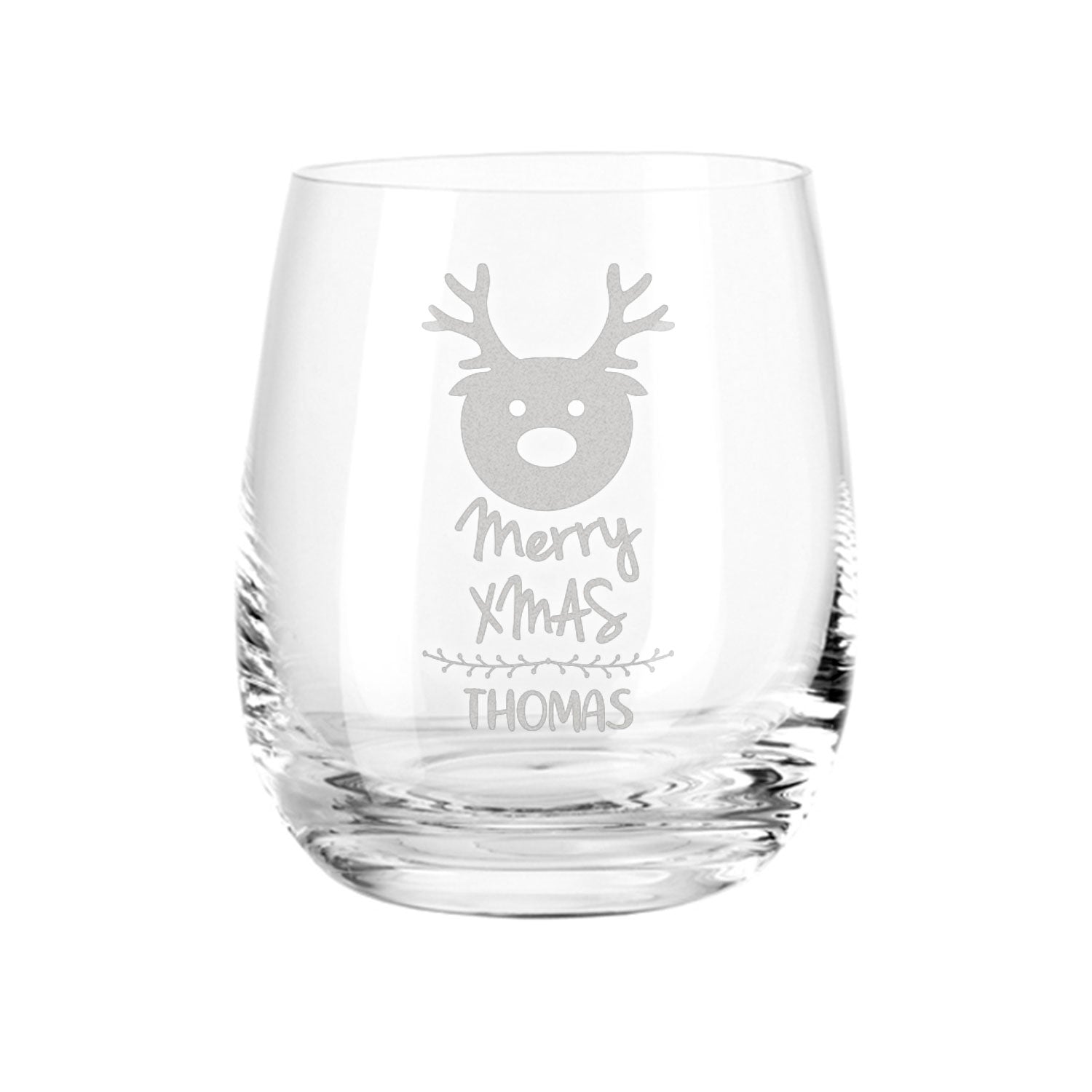 Teelicht mit Gravur - Weihnachtsdeko - Merry X Mas - Personalisiert mit Name