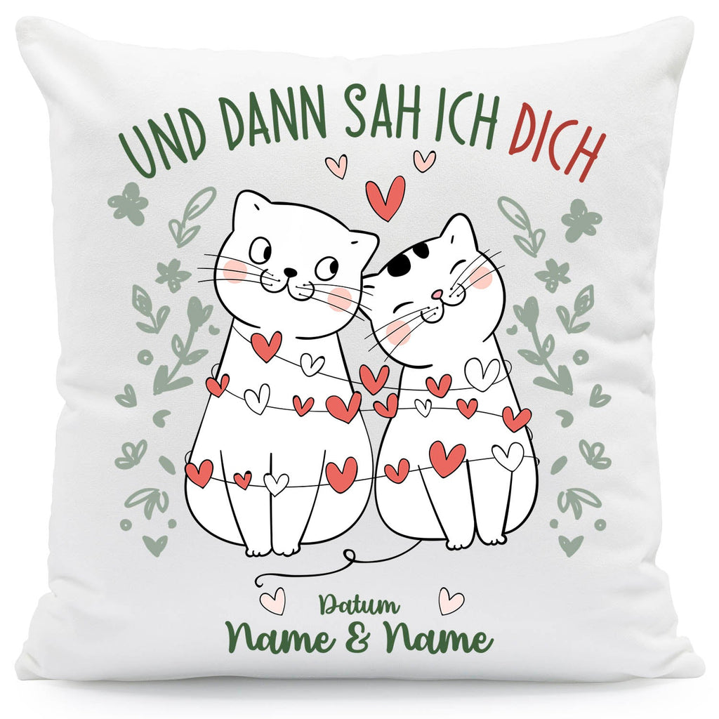 Bedrucktes Kissen mit Motiv Und dann Sah ich Dich