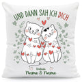 Bedrucktes Kissen mit Motiv Und dann Sah ich Dich