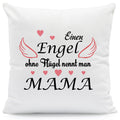 Bedrucktes Kissen mit Spruch Engel ohne Flügel
