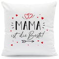 Bedrucktes Kissen mit Spruch Mama ist die Beste!