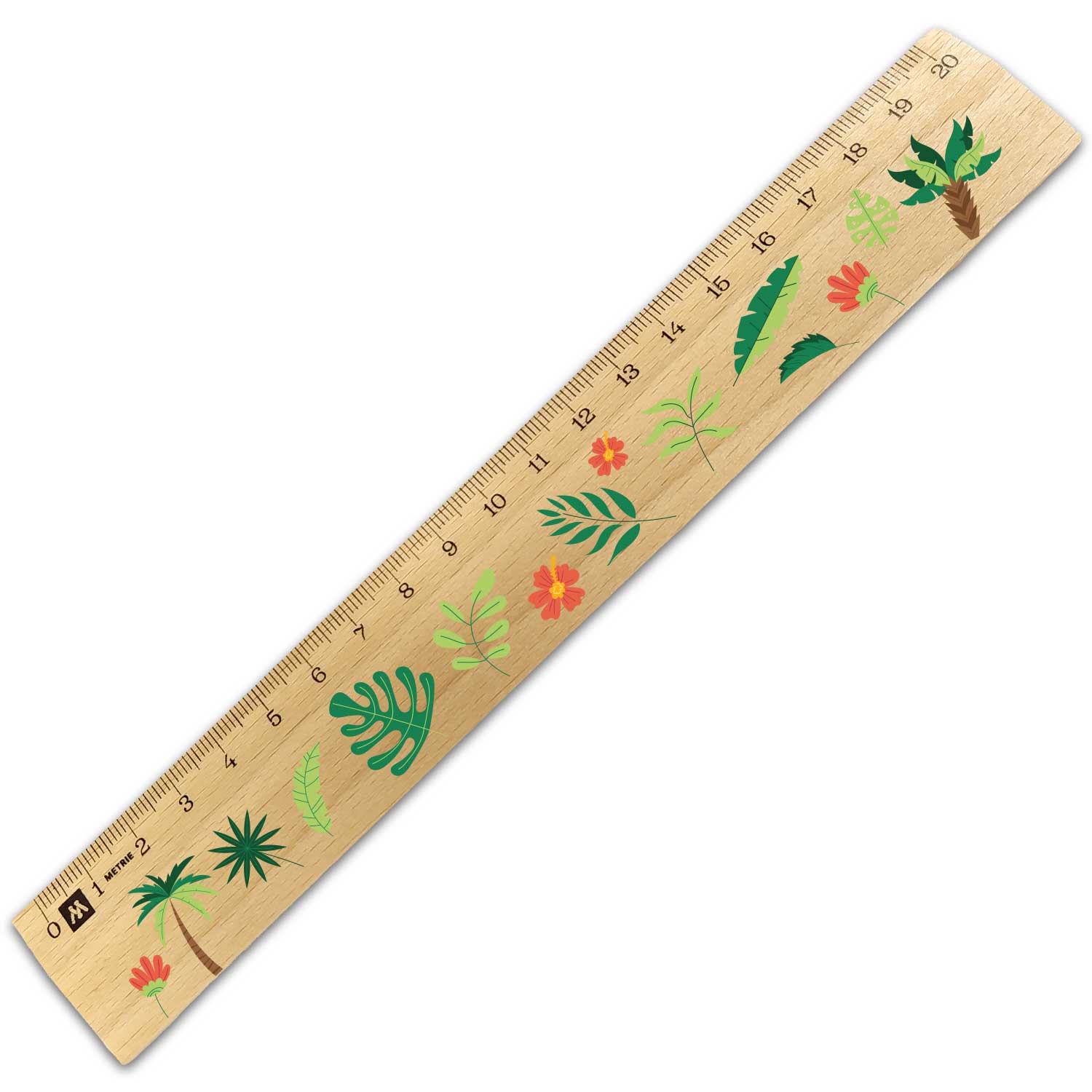 Lineal zur Einschulung im Jungle Design für Kinder aus Holz