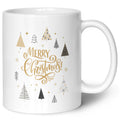 Bedruckte Tasse mit Weihnachtsmotiv im Weihnachtsbäume Design