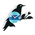 Schallplattenuhr Vogel