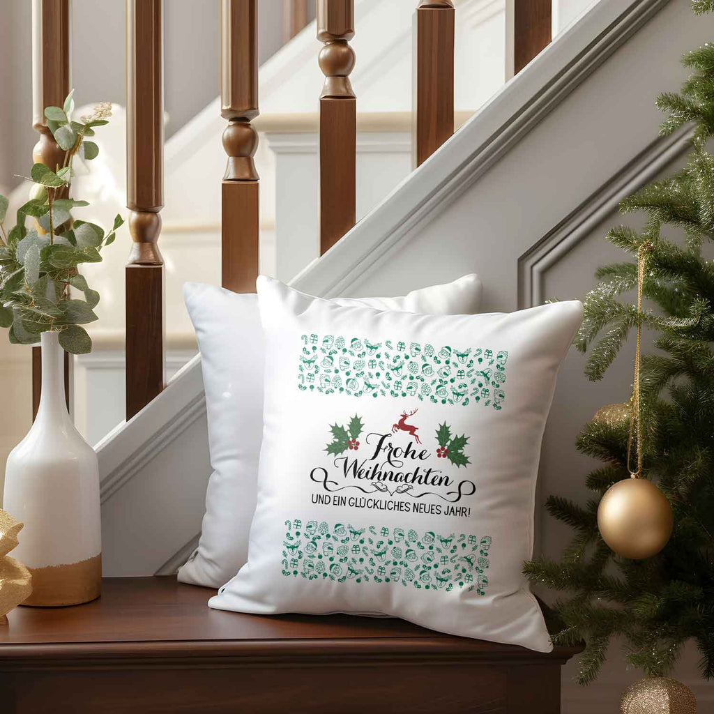 Kissen mit Weihnachtsmotiv - Frohe Weihnachten und neues Jahr - Weihnachtsdeko - Für Sie & Ihn