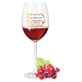 Leonardo Weinglas mit UV-Druck "Wein redet nicht, Wein jammert nicht"