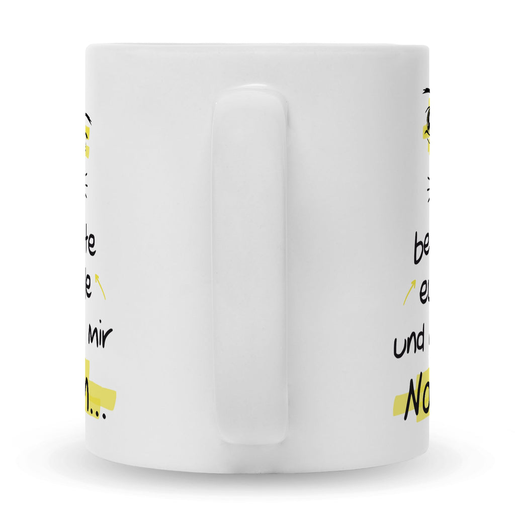 Bedruckte Tasse mit Spruch Ich beobachte euch alle