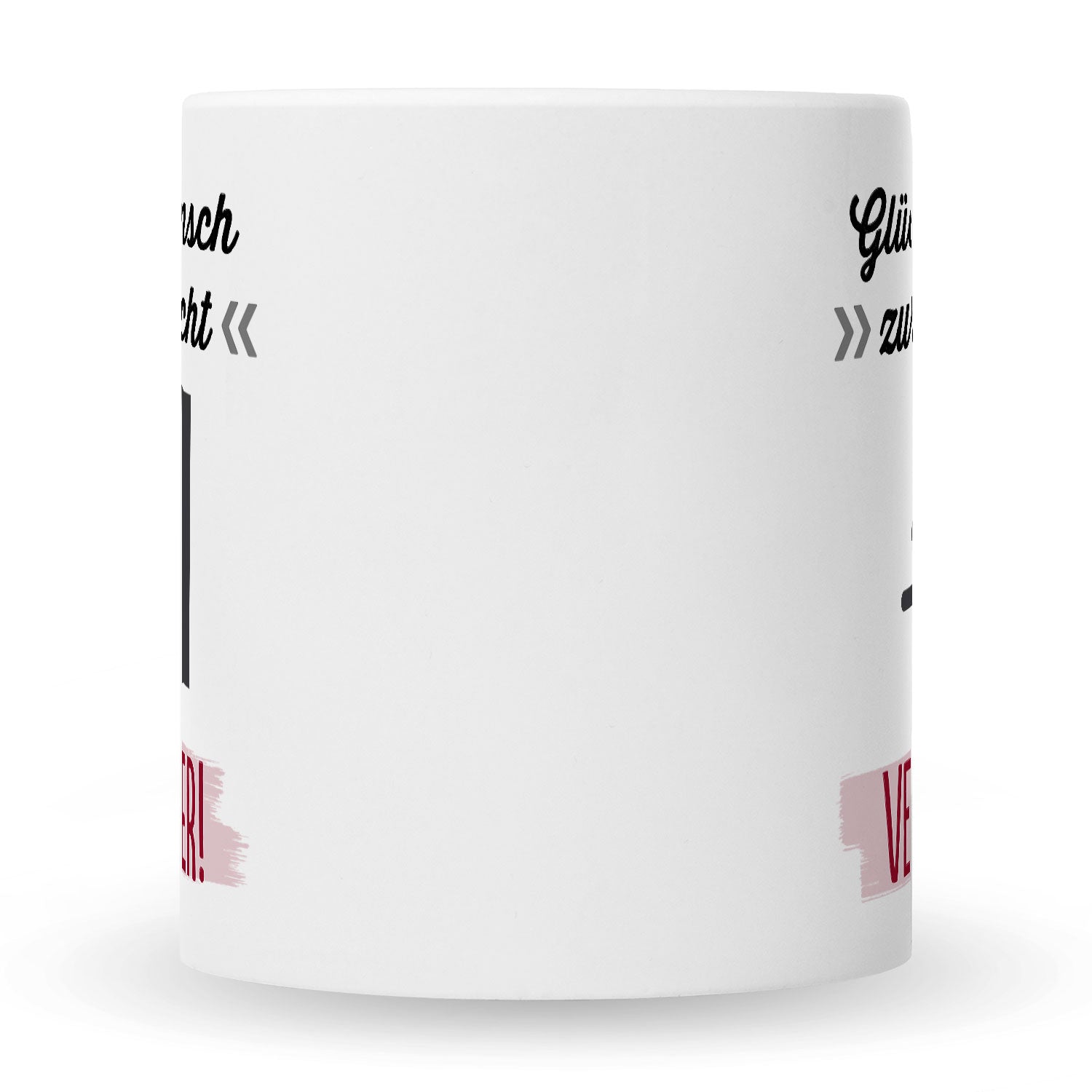 Bedruckte Tasse mit Spruch Glückwunsch zur Flucht