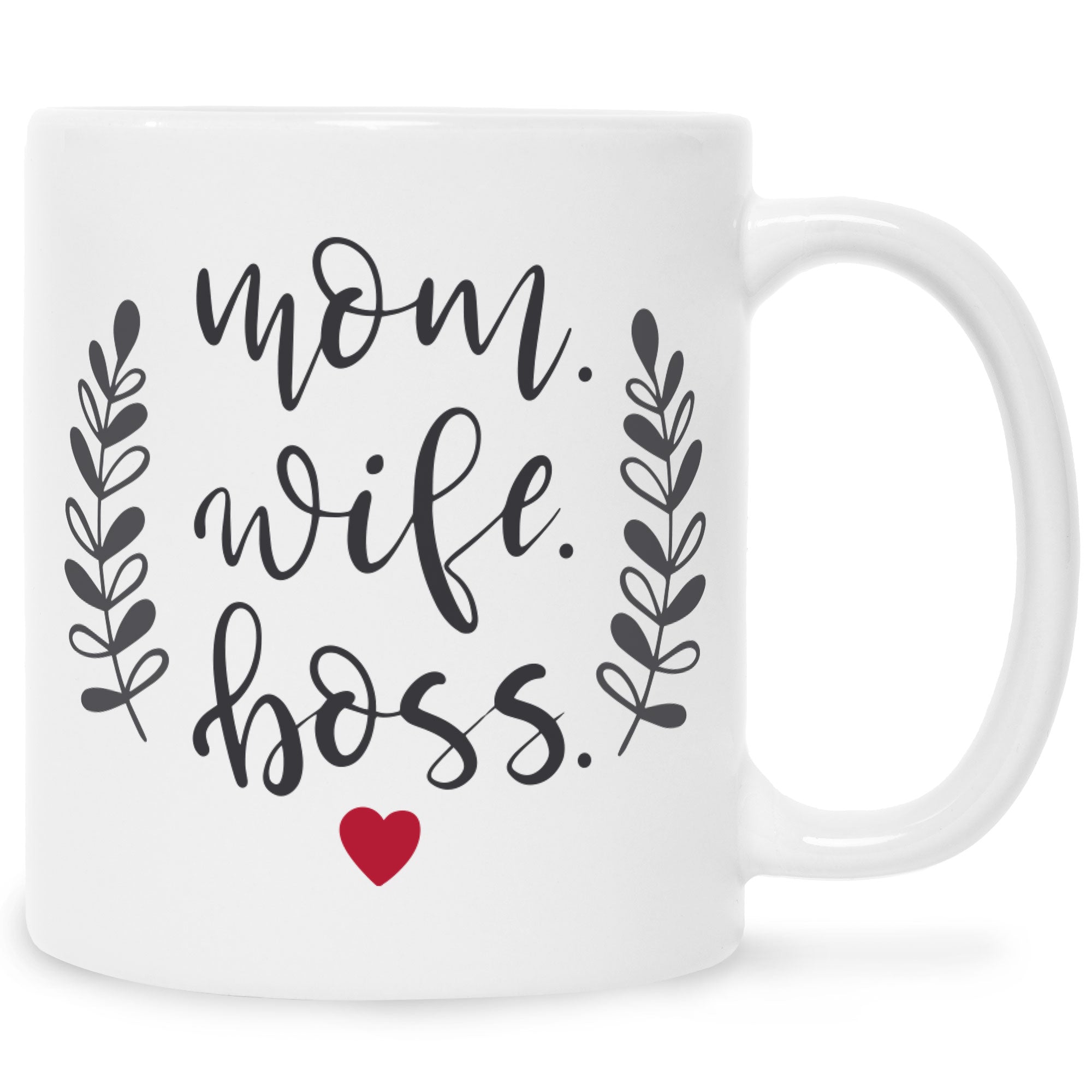 Bedruckte Tasse mit Spruch Mom Wife Boss