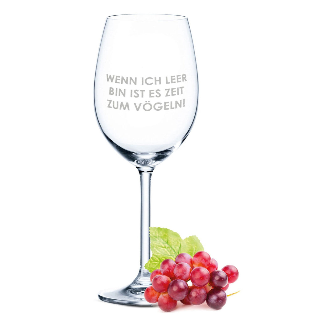 Leonardo Weinglas mit Gravur "Wenn ich leer bin"