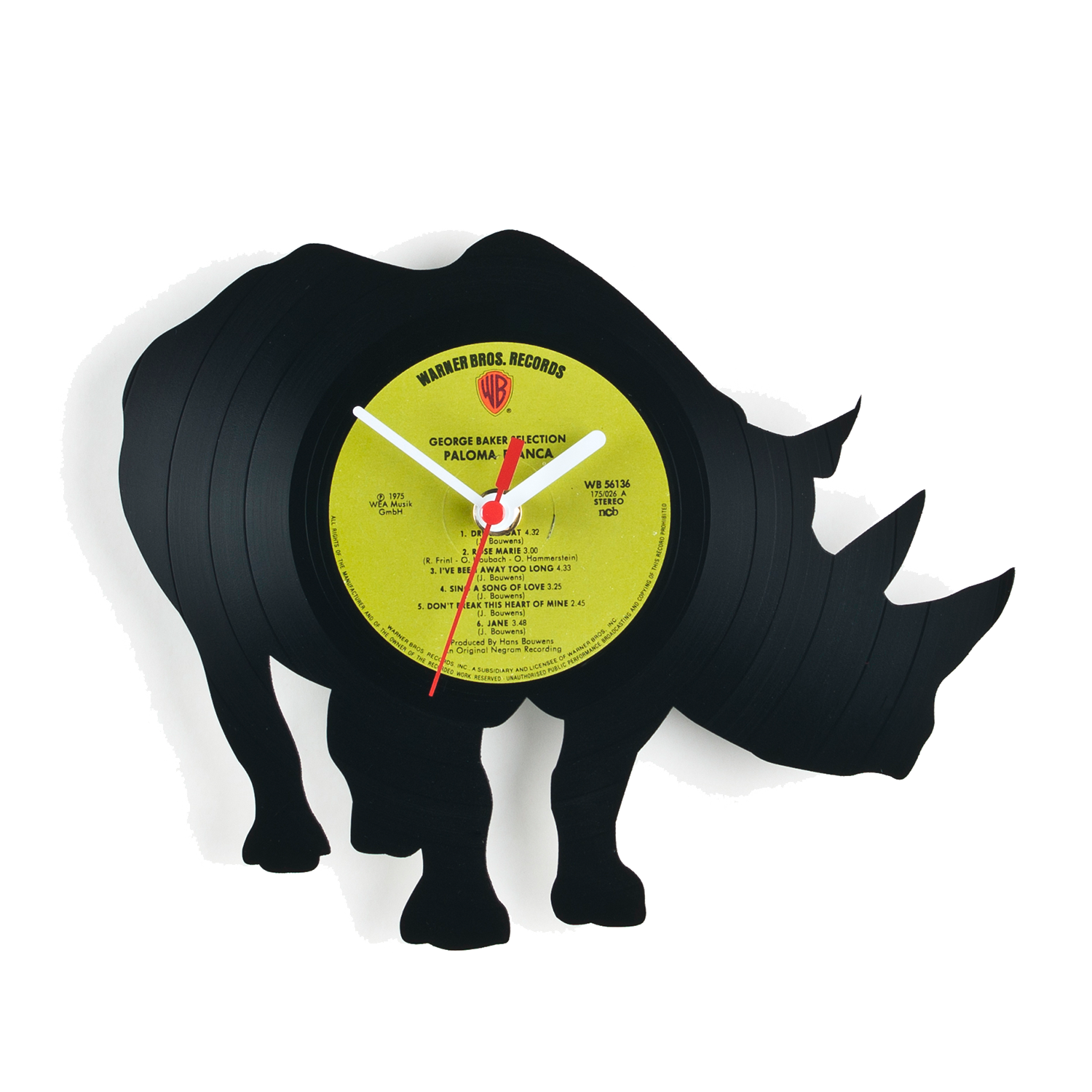Schallplattenuhr Rhino