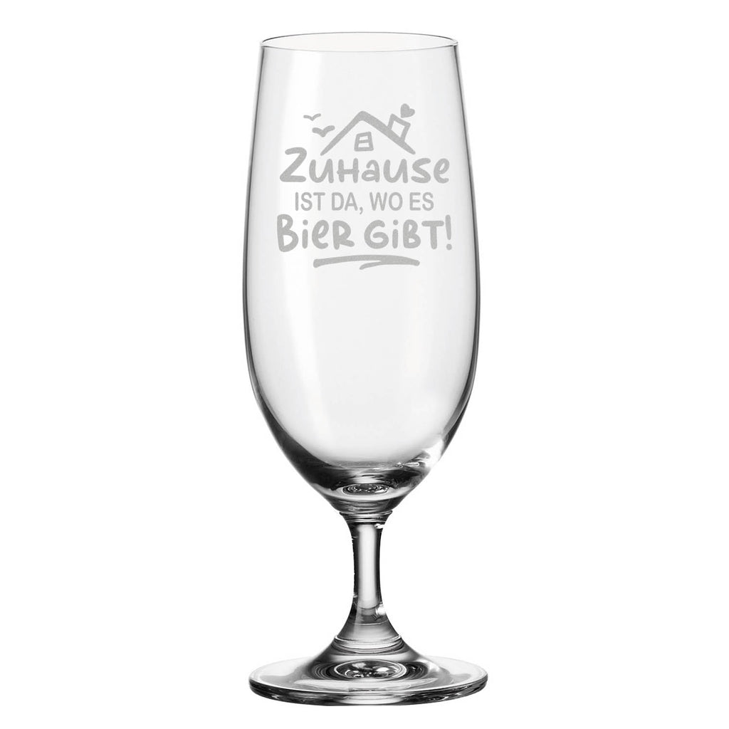 Leonardo Bierglas mit Gravur "Zuhause ist da, wo es Bier gibt"
