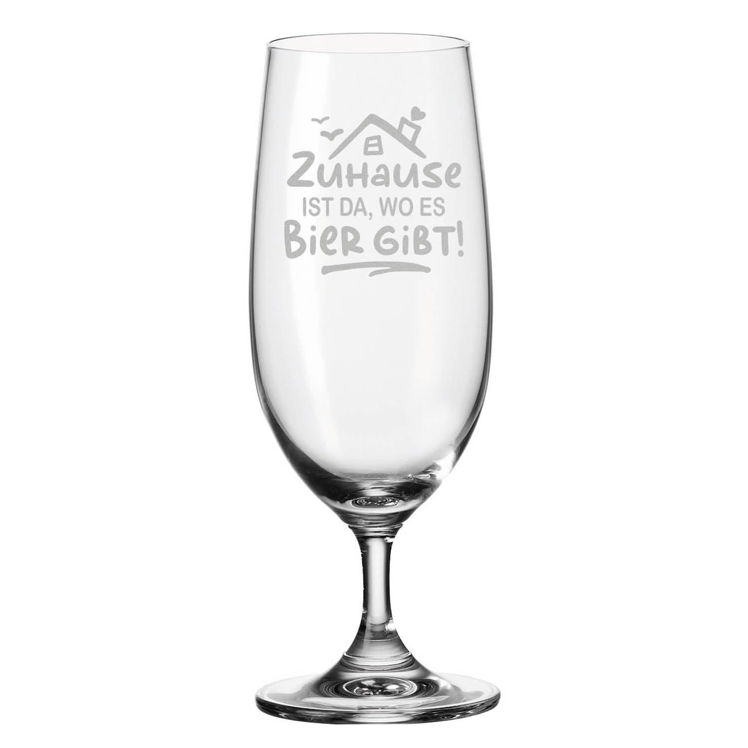 Leonardo Bierglas mit Gravur "Zuhause ist da, wo es Bier gibt"