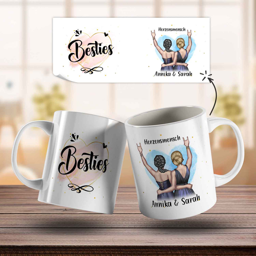 Bedruckte Tasse mit Konfiguration - Beste Freundin