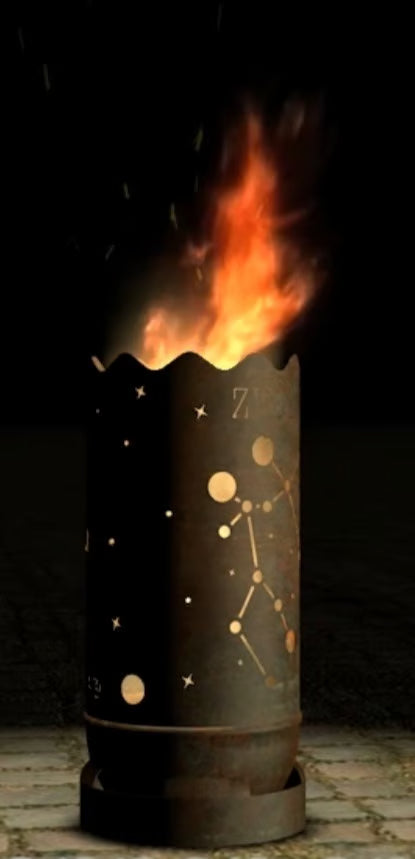 Dropslik Feuertonne "Sternzeichen Zwillinge" - feuertonnen.org