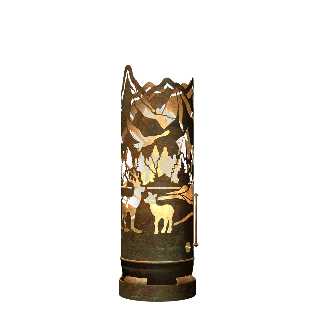 Feuertonne Wald mit Tieren - feuertonnen.org