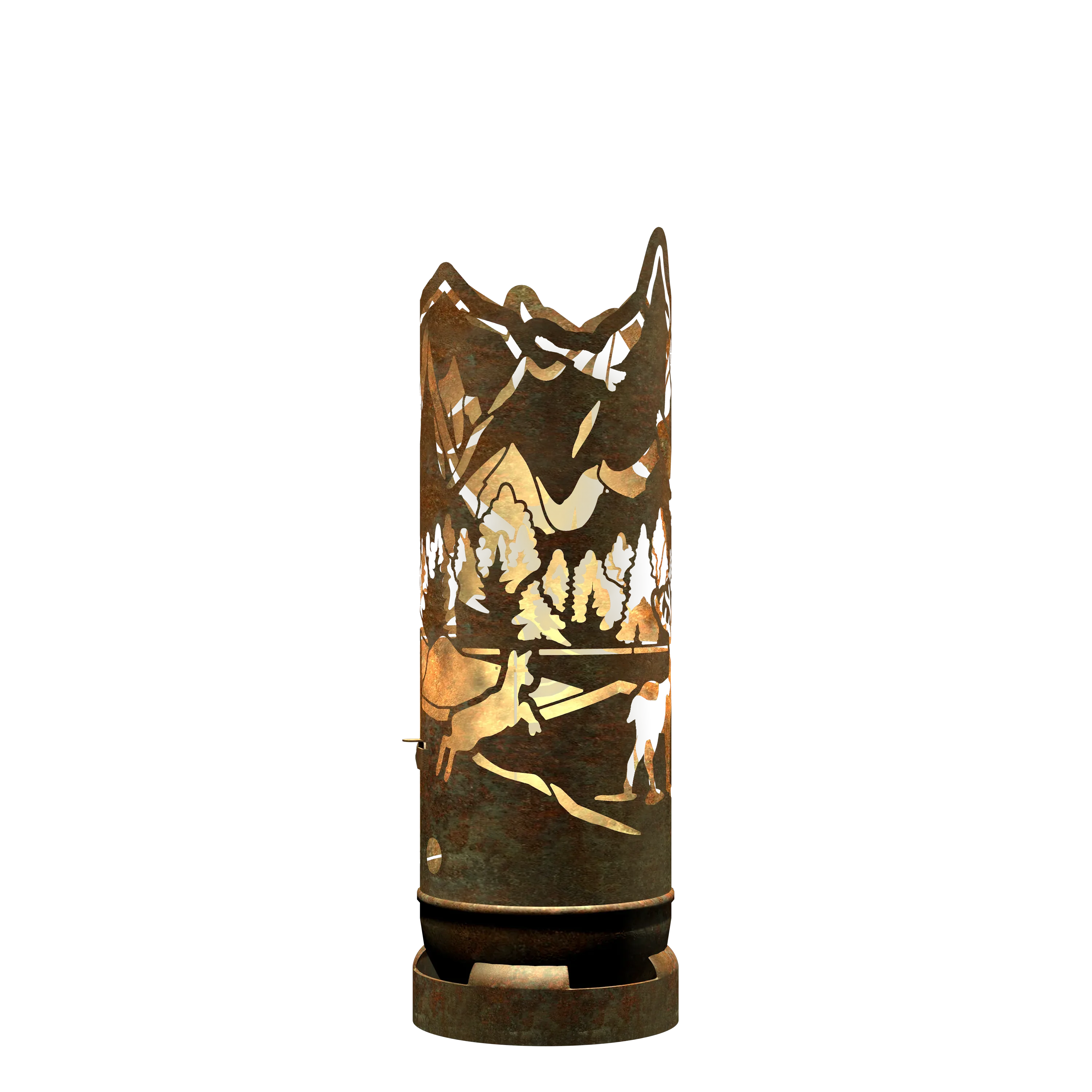 Feuertonne Wald mit Tieren - feuertonnen.org