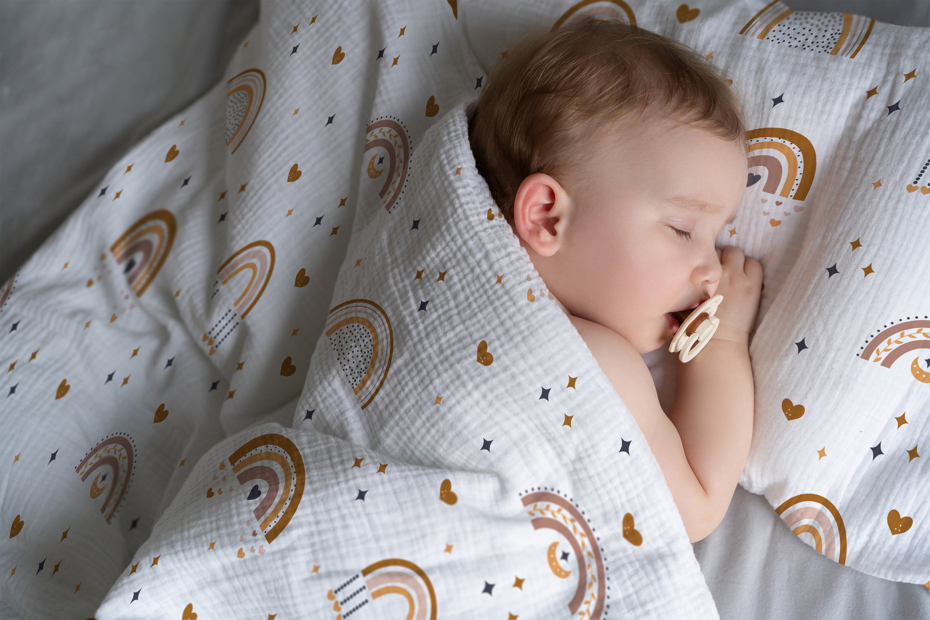 “Boho Rainbow" Premium Kinderbettwäsche