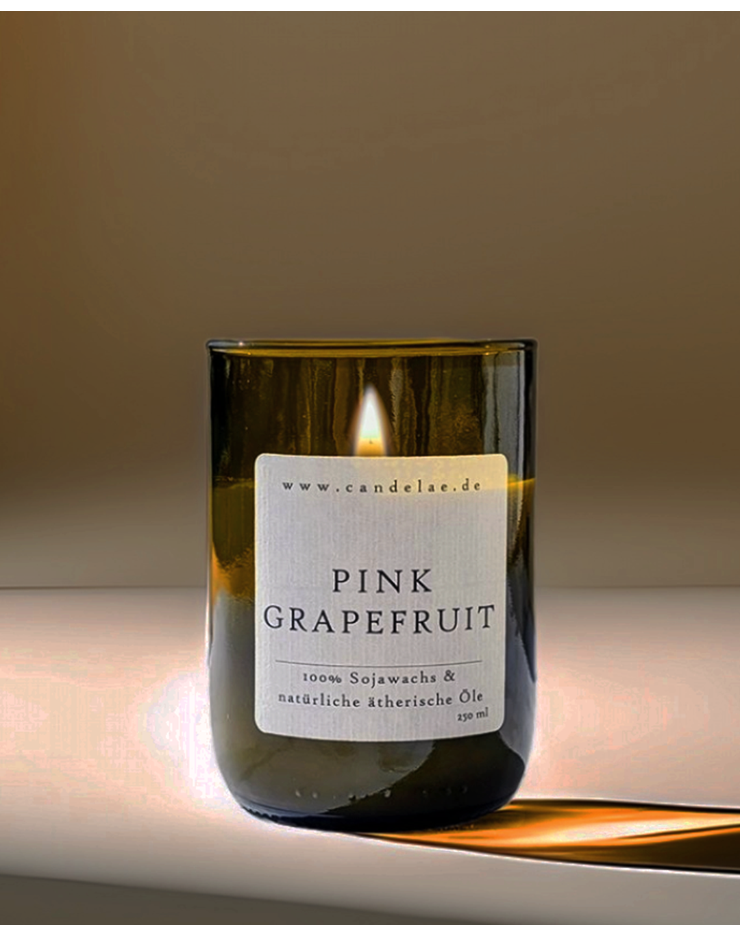Pink Grapefruit Scented Candle - Natural Soy Wax Candle with Citrus Scent