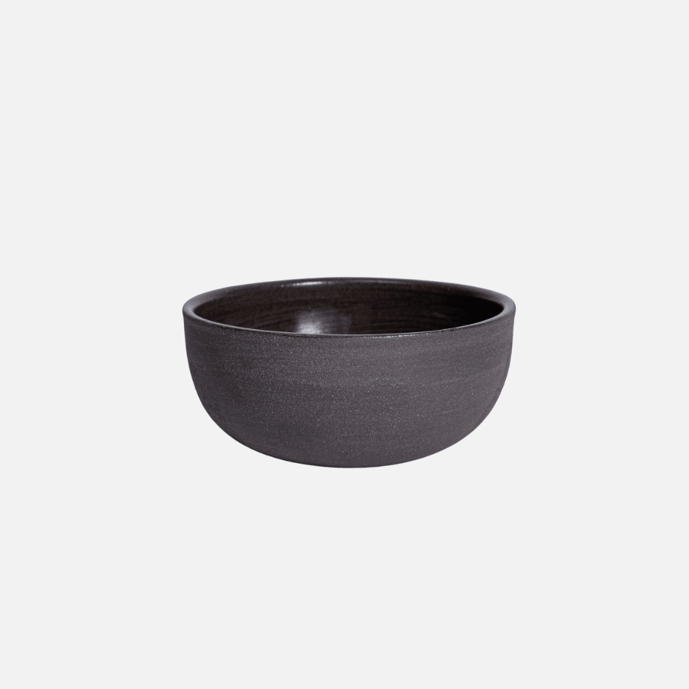 KUMO Cappuccino grau/schwarz | handgemachte Tasse