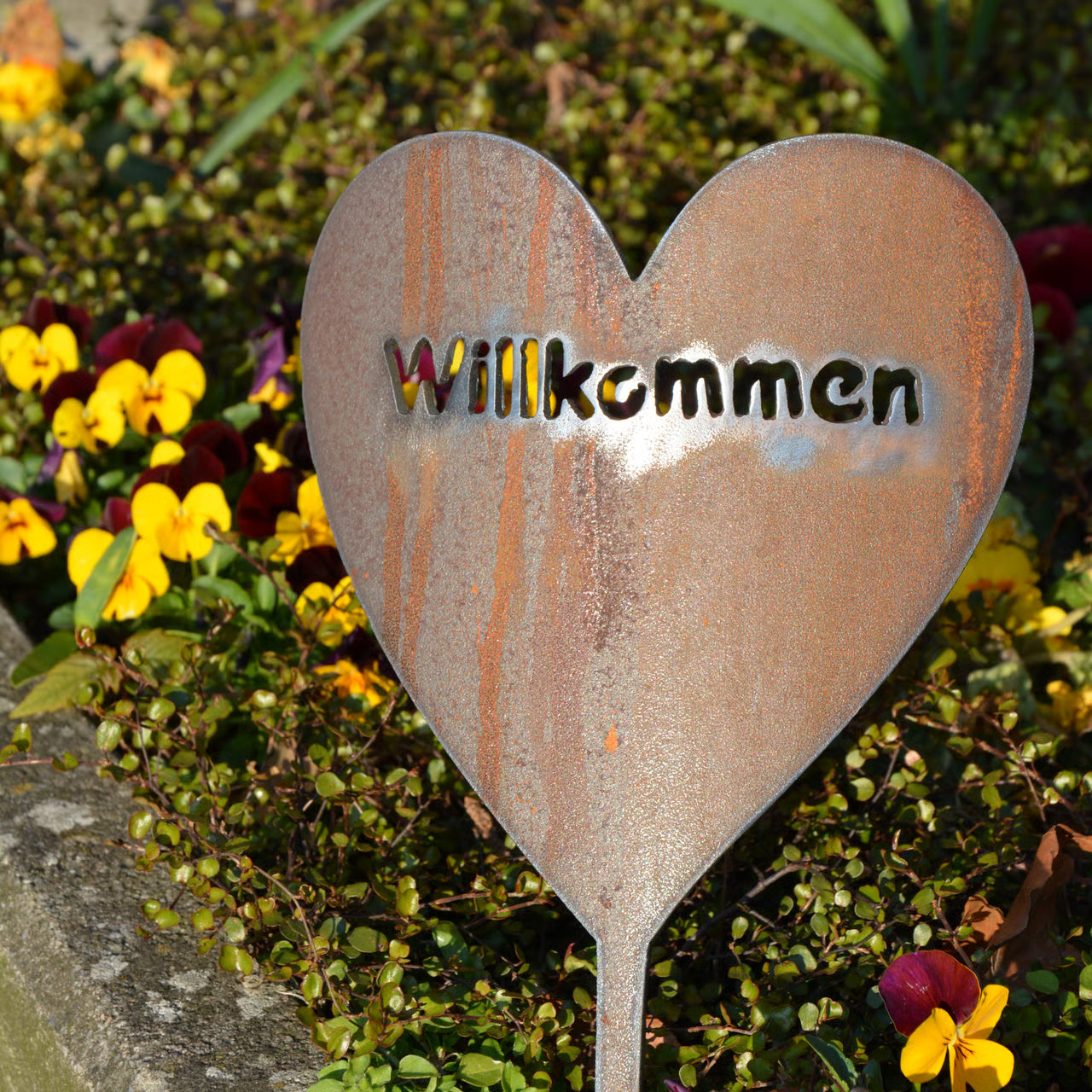 Gartenstecker Herz groß - feuertonnen.org