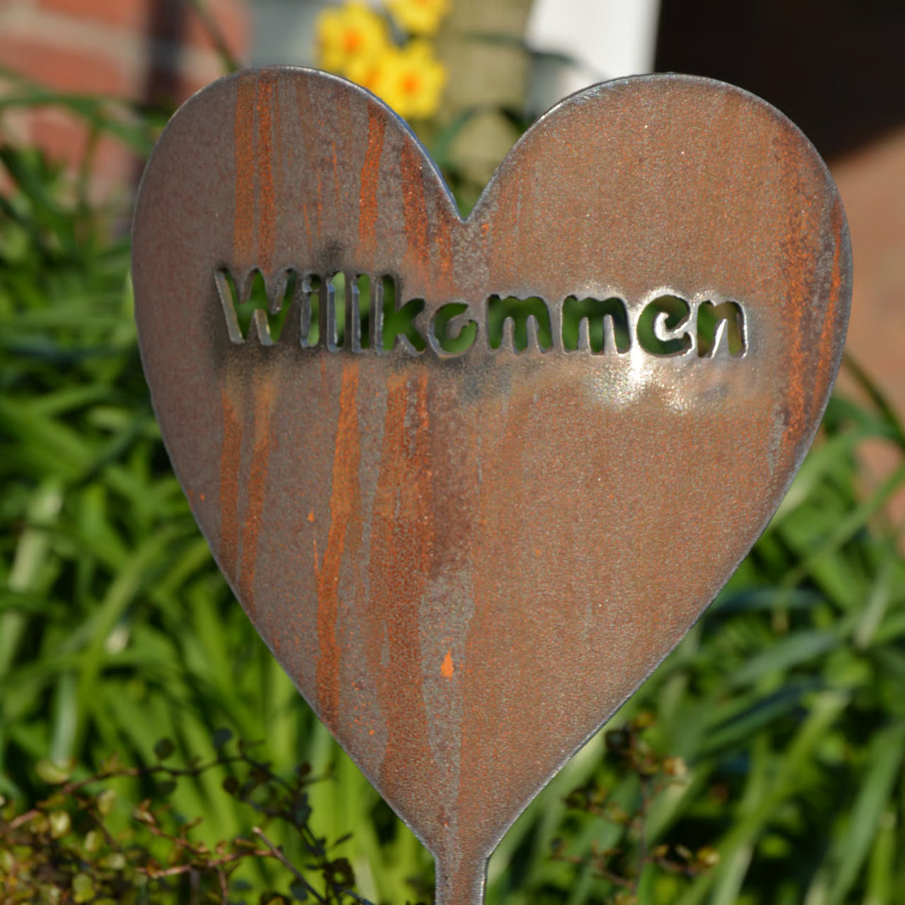 Gartenstecker Herz groß - feuertonnen.org