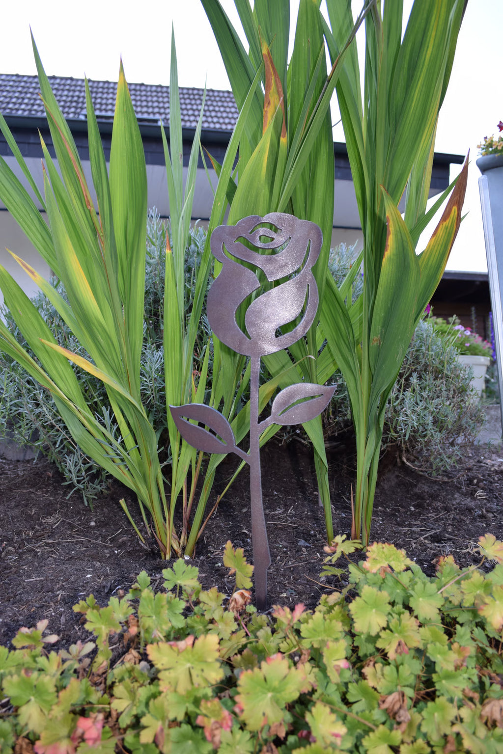 Gartenstecker Rose groß 50 cm - feuertonnen.org