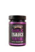 Don Marcos Garlic Teriyaki Sauce im Glas mit schwarzem Deckel