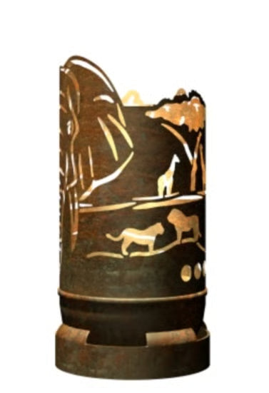 Dropslik Feuertonne Elefant / Safari exklusiv Design - feuertonnen.org