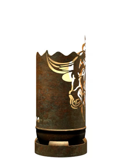 Dropslik Feuertonne Stier exklusiv Design - feuertonnen.org