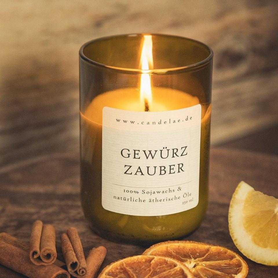 Gewürzzauber Duftkerze – Sojawachs Kerze mit würzigen ätherischen Ölen