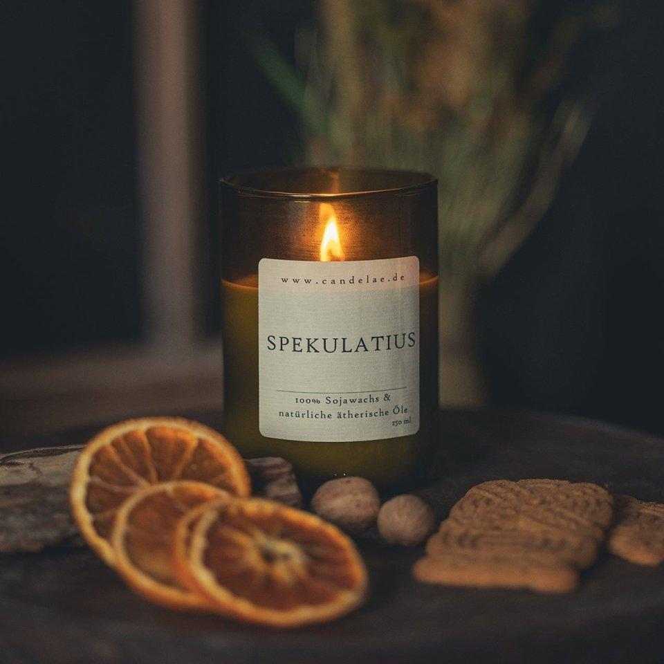 Speculoos Scented Candle - Soy Wax Candle with Winter Spices