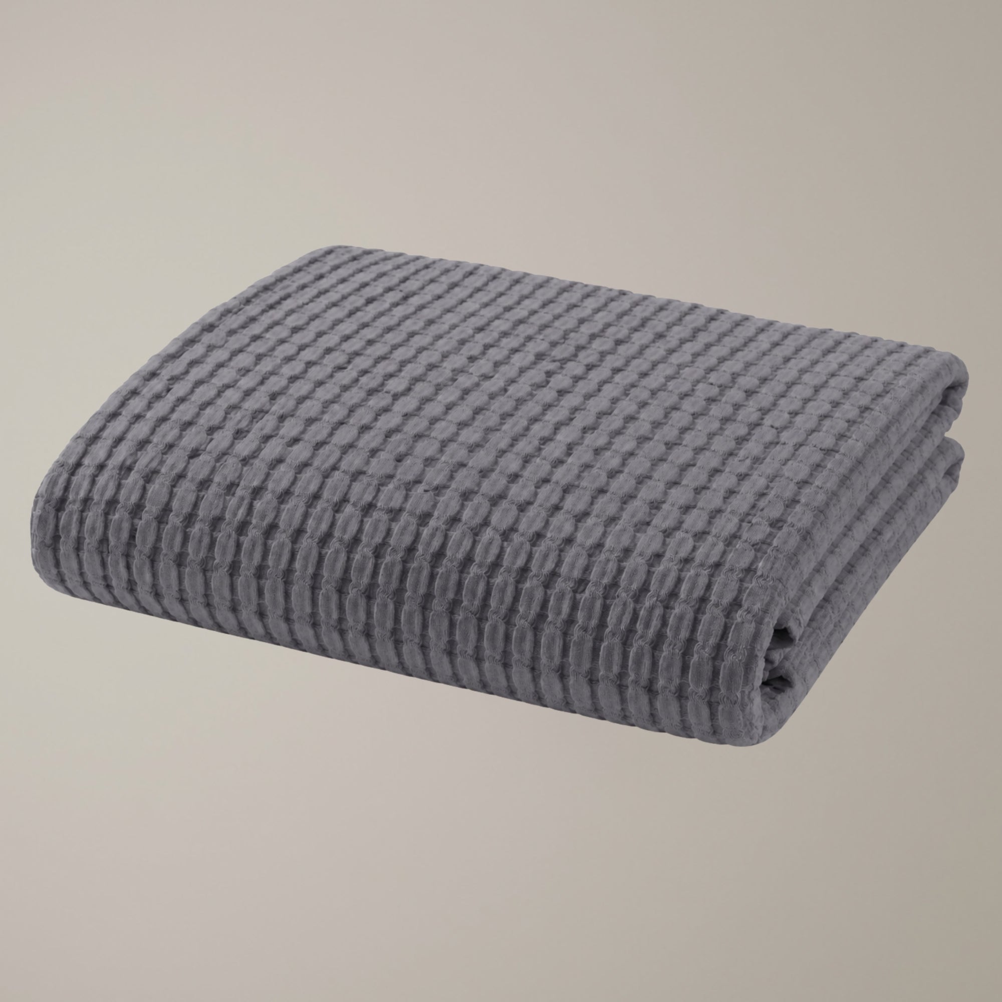 Waffelmuster Baumwolle Piqué Tagesdecke