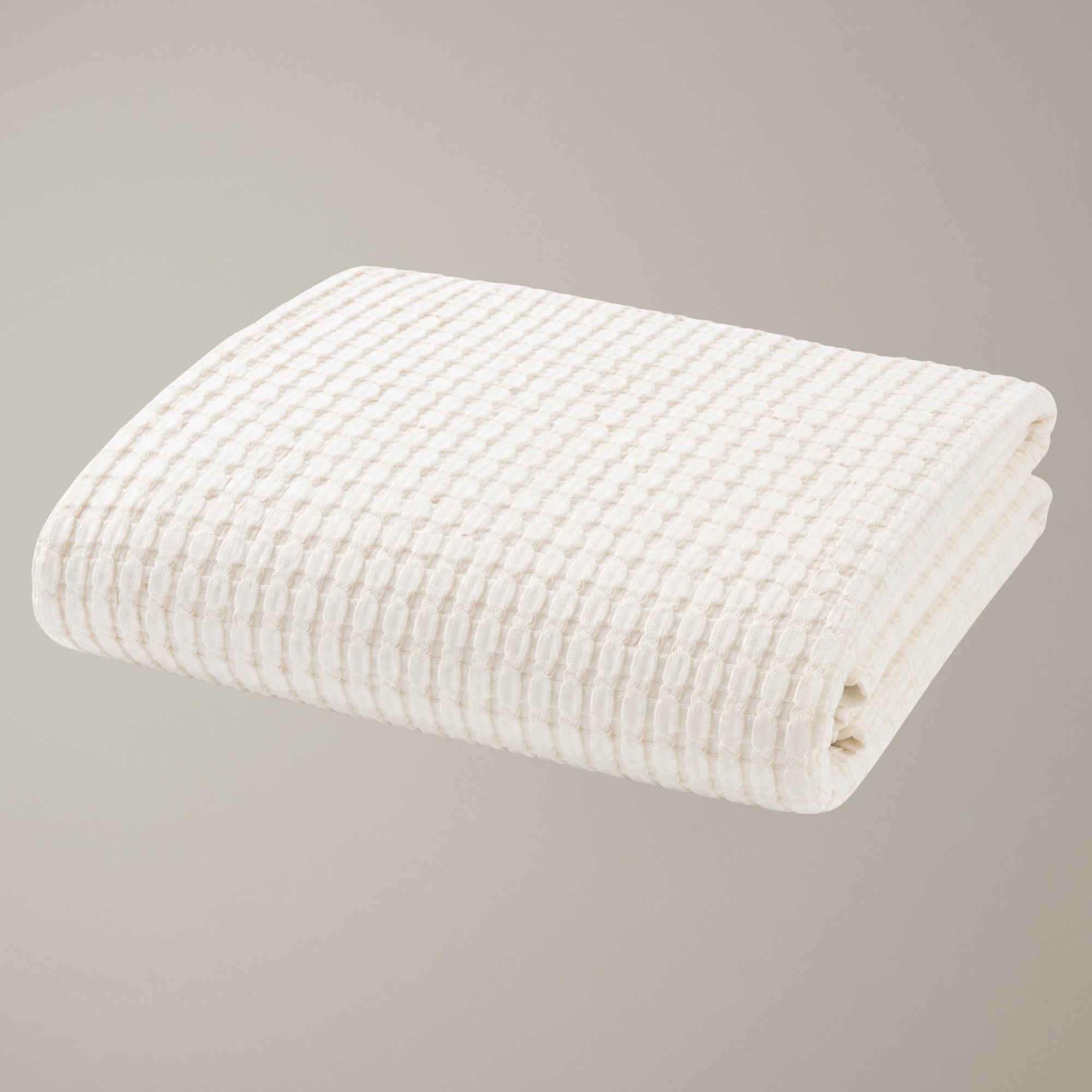 Waffelmuster Baumwolle Piqué Tagesdecke