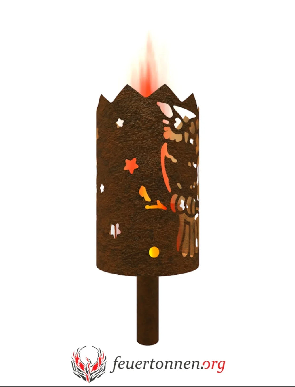 Gartenfackel Eule - feuertonnen.org