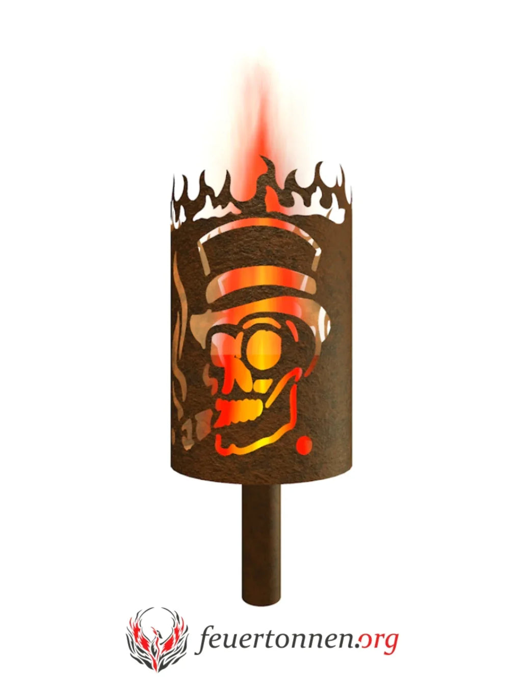 Gartenfackel Gentleman Totenkopf - feuertonnen.org