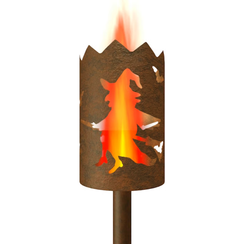 Gartenfackel Hexe & Fledermäuse - feuertonnen.org