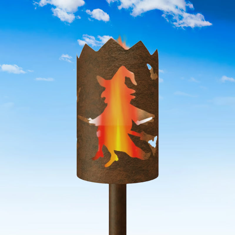 Gartenfackel Hexe & Fledermäuse - feuertonnen.org