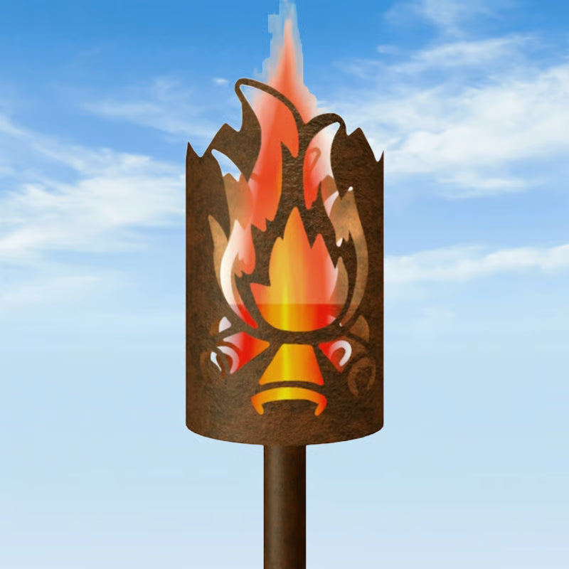 Gartenfackel Lagerfeuer beidseitig - feuertonnen.org