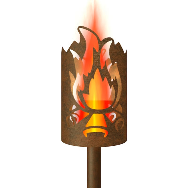 Gartenfackel Lagerfeuer beidseitig - feuertonnen.org