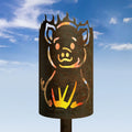 Gartenfackel Motiv Schwein von feuertonnen.org