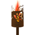 Gartenfackel Schmetterling & Blumen - feuertonnen.org