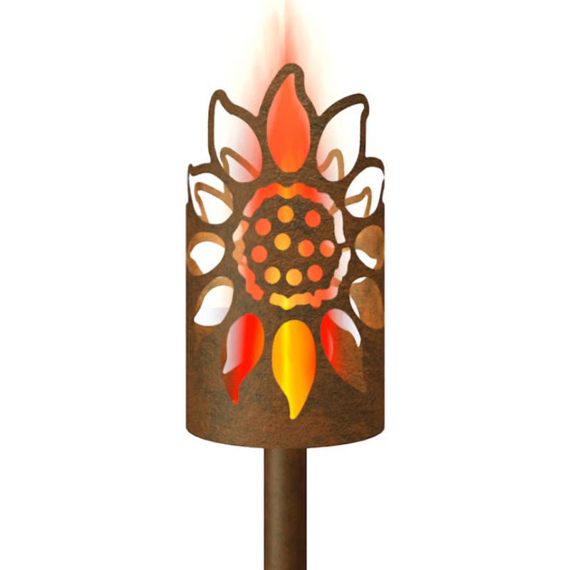 Gartenfackel Sonnenblume - feuertonnen.org