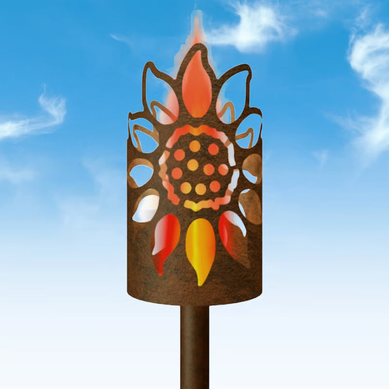 Gartenfackel Sonnenblume - feuertonnen.org