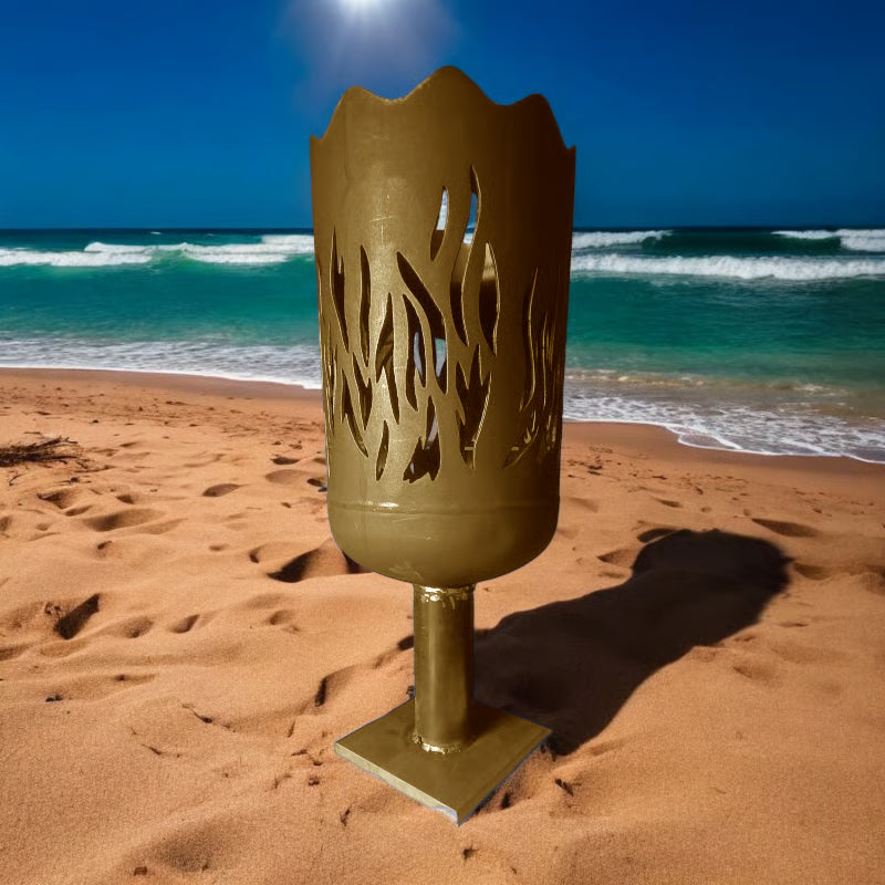 Feuerkorb Flammen Rundum Motiv