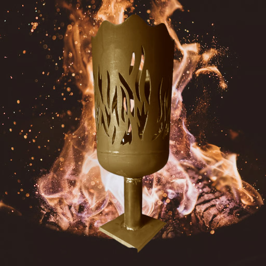 Feuerkorb Flammen Rundum Motiv