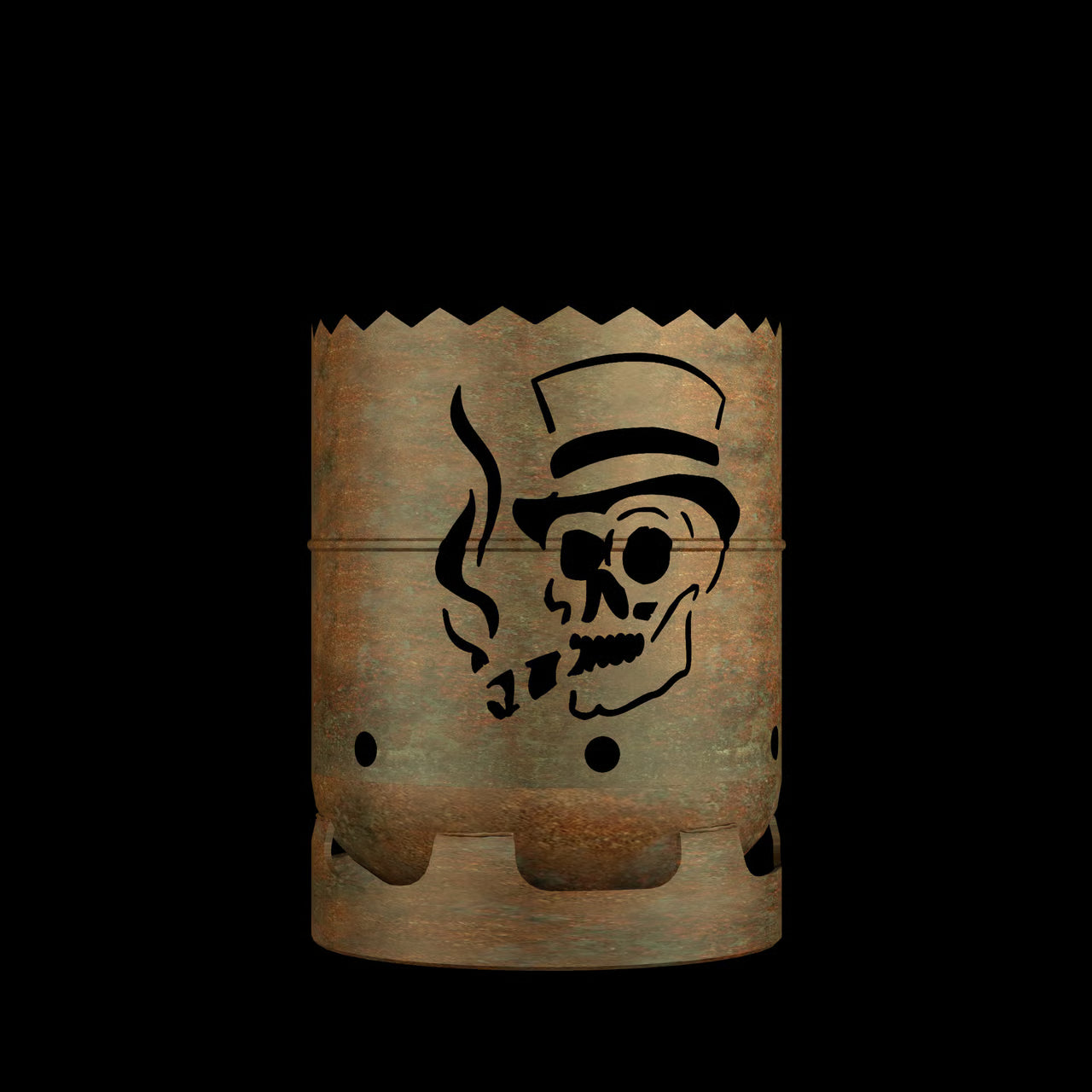 Feuertonne Gentleman Totenkopf - feuertonnen.org