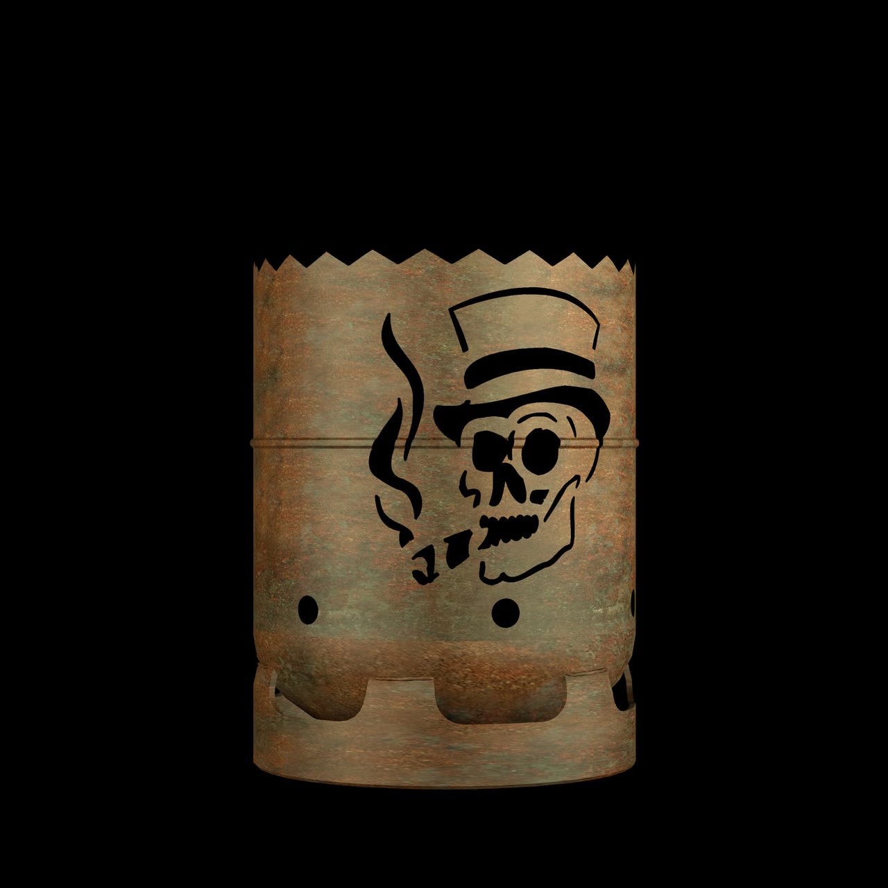 Feuertonne Gentleman Totenkopf - feuertonnen.org